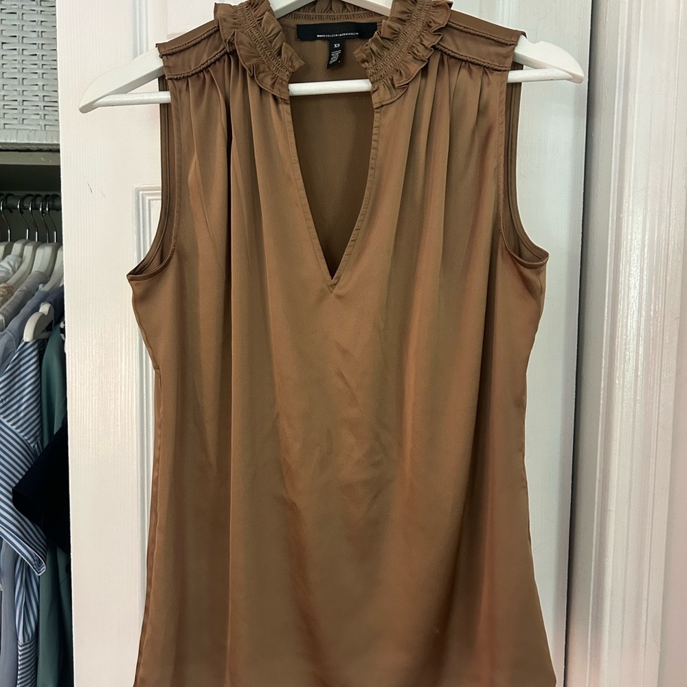 White House Black Market Gold Blouse